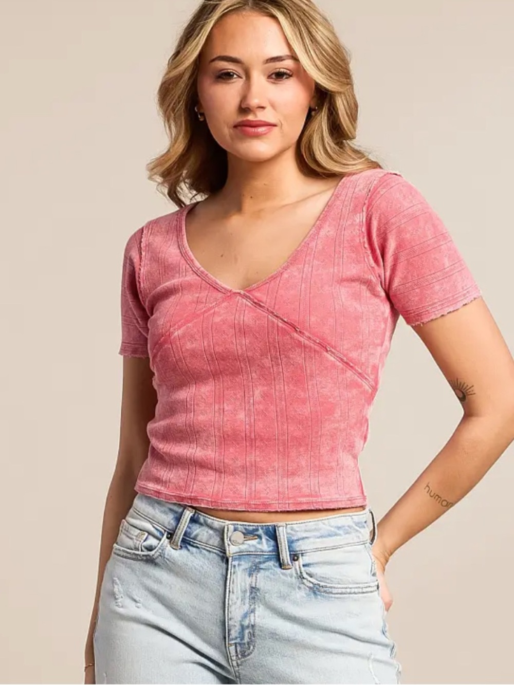 Buckle‎ Washed Pointelle Top